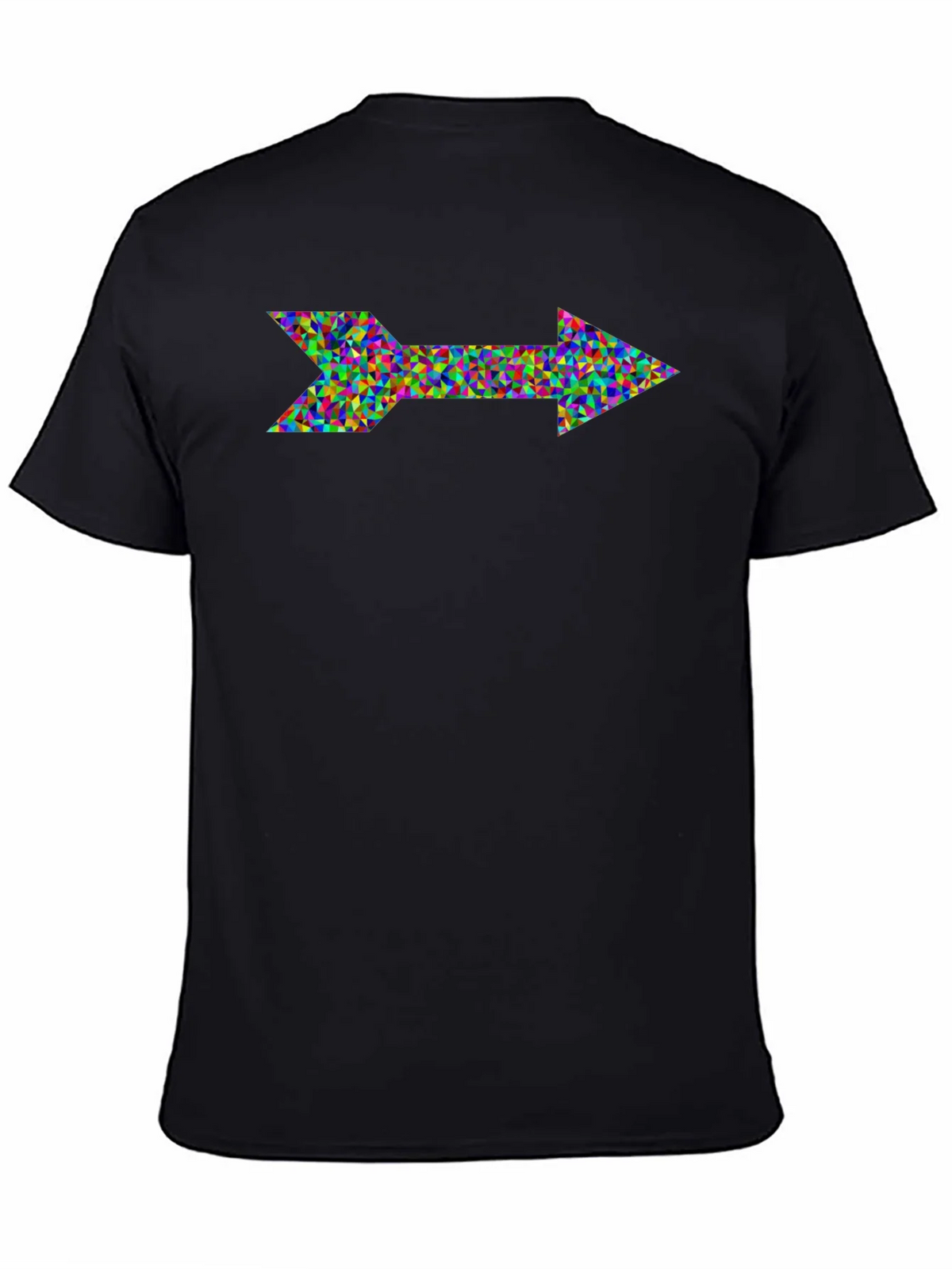 Abstract Arrow Graphic Black T-Shirt product image 4