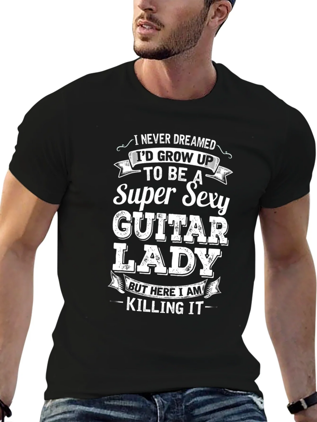 Super Sexy Guitar Lady T-Shirt product image 6