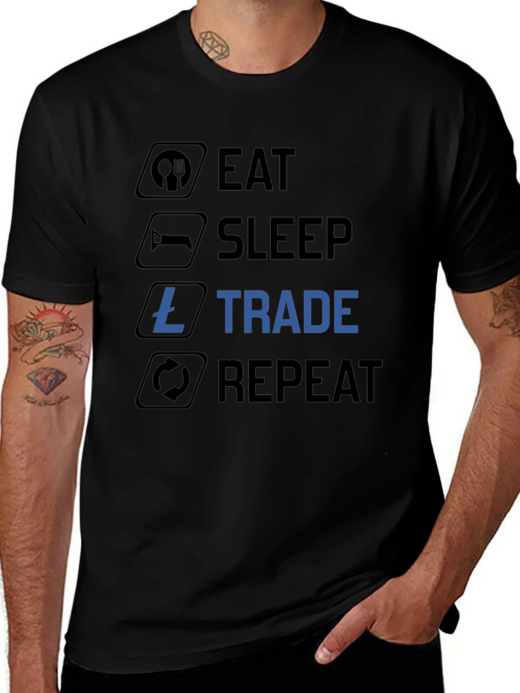 Eat Sleep Trade Repeat T-Shirt product image 1