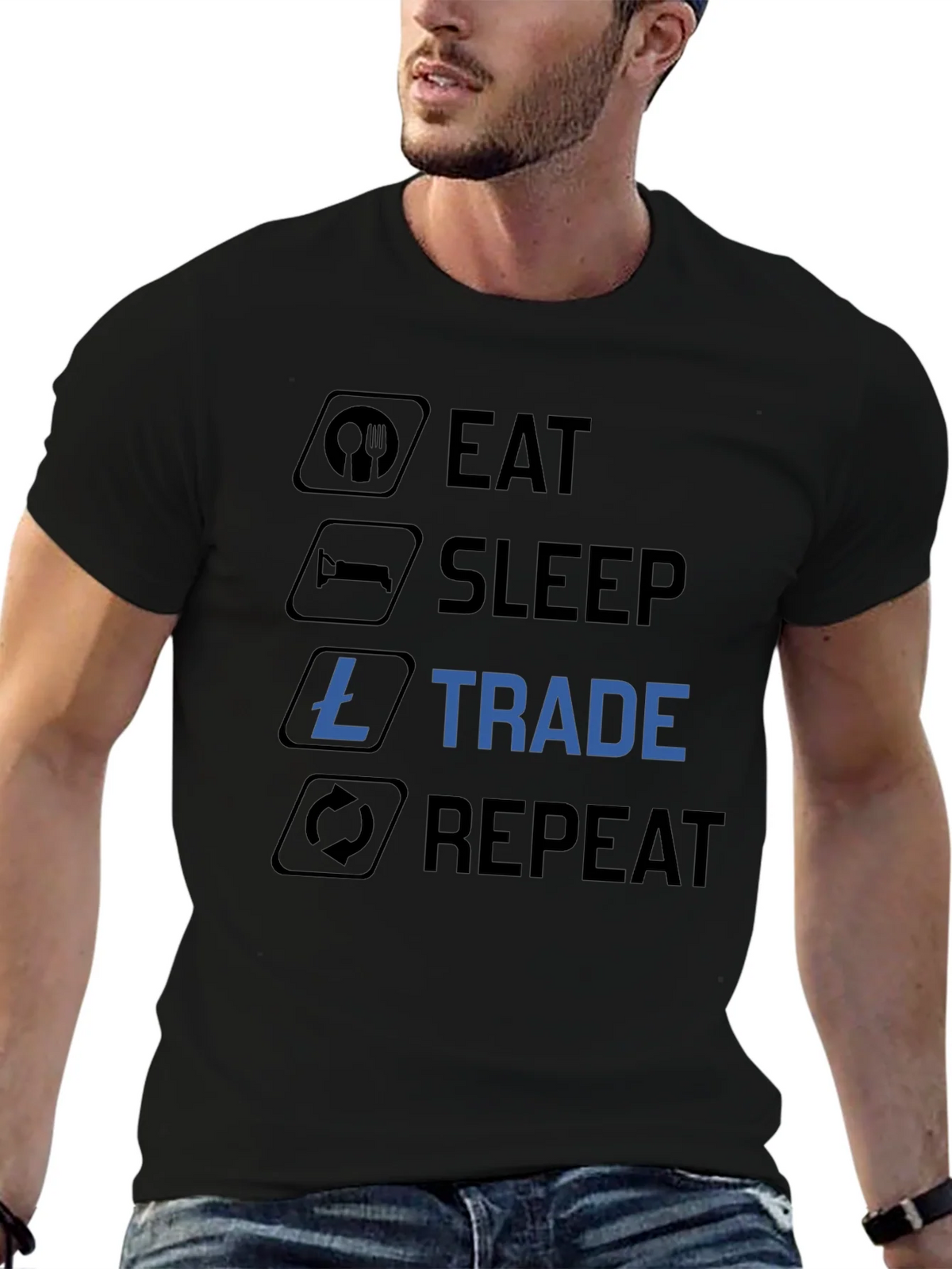 Eat Sleep Trade Repeat T-Shirt product image 5