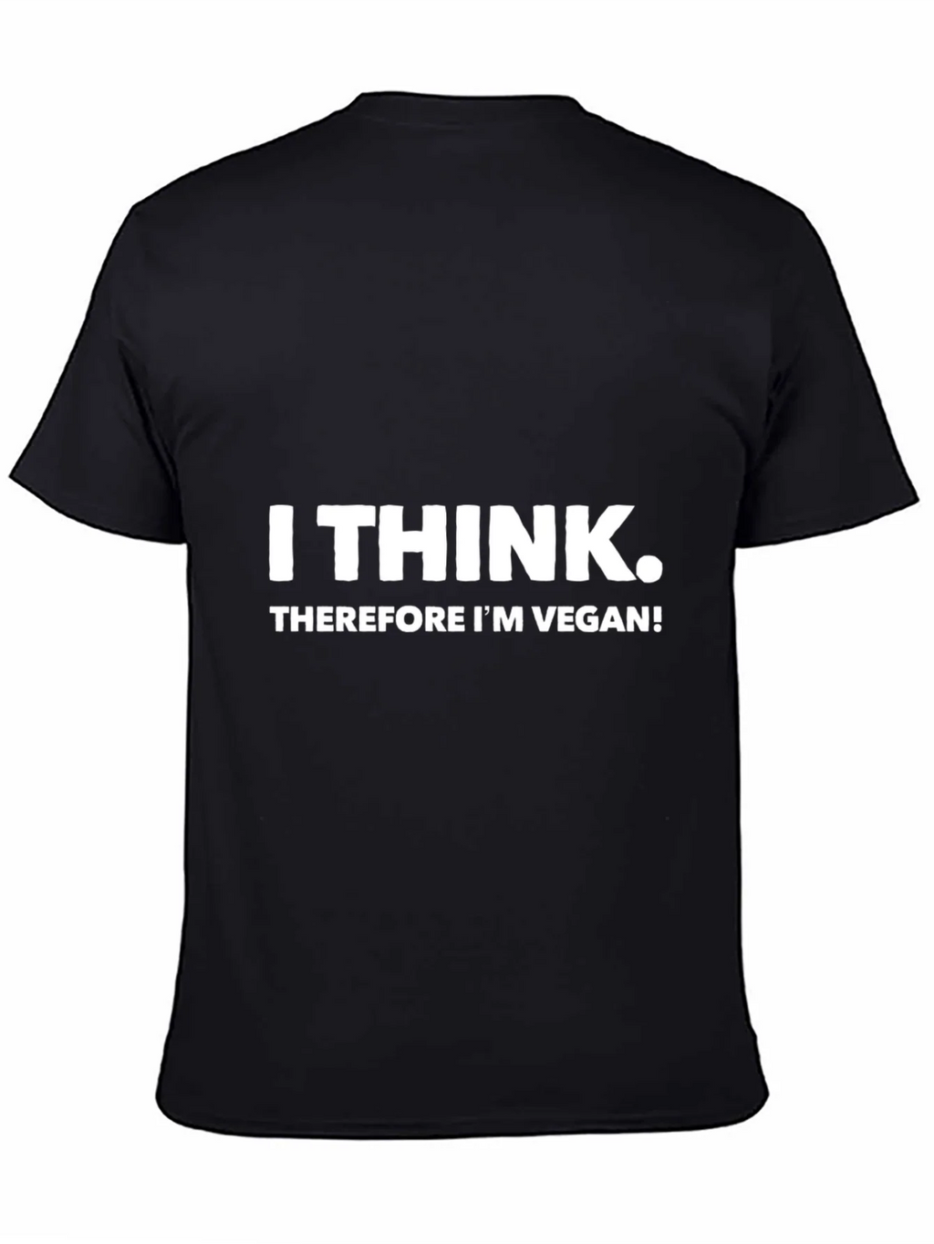 I Think Therefore Im Vegan Black Tee product image 4