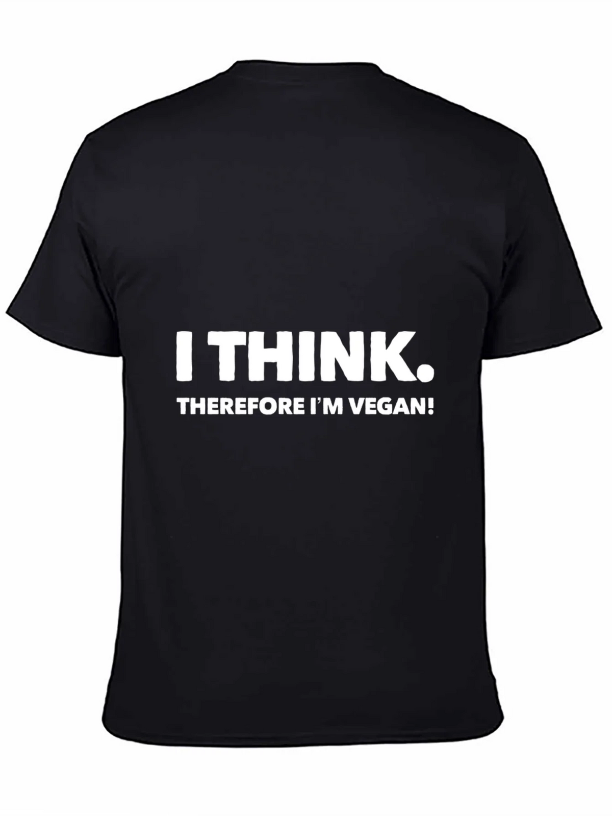 I Think Therefore Im Vegan Black Tee product image 4