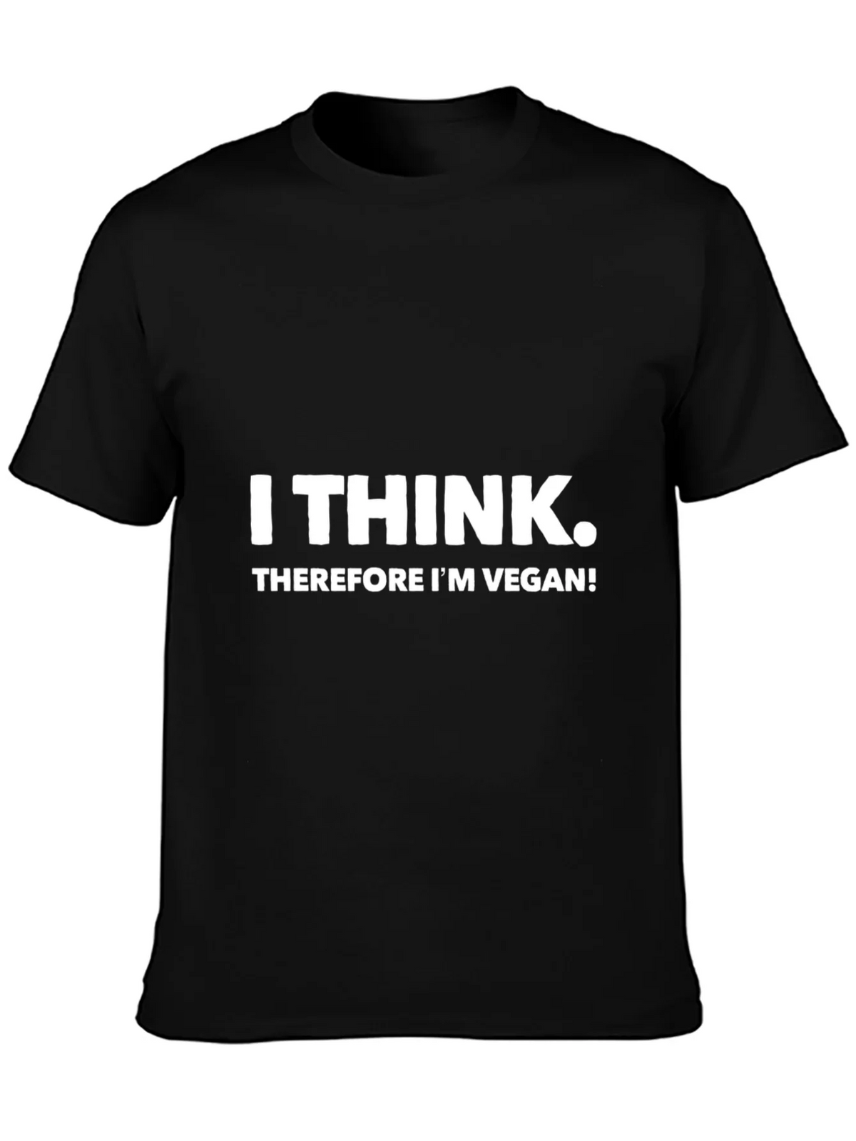 I Think Therefore Im Vegan Black Tee product image 3