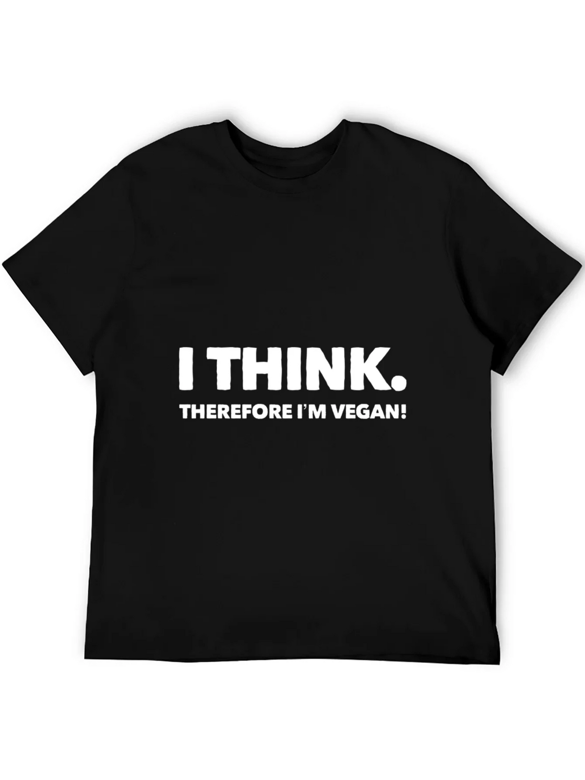 I Think Therefore Im Vegan Black Tee product image 5