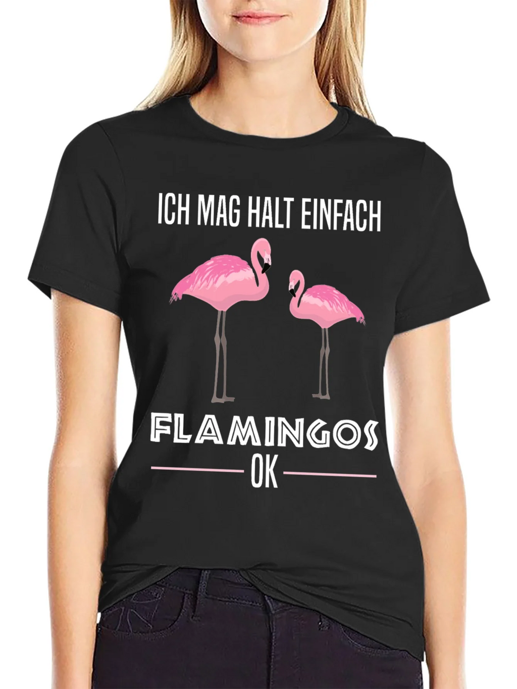 Flamingo Graphic T-Shirt - Ich Mag Halt Einfach Design product image 2