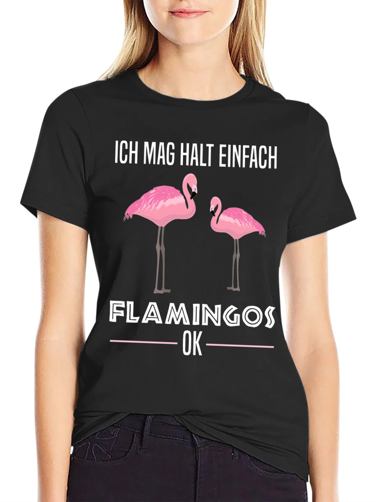 Flamingo Graphic T-Shirt - Ich Mag Halt Einfach Design product image 2
