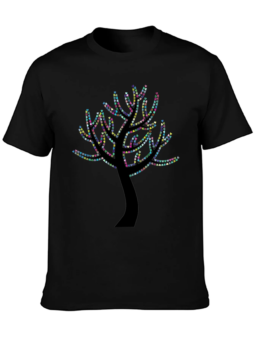 Heart Tree Graphic Black T-Shirt product image 3