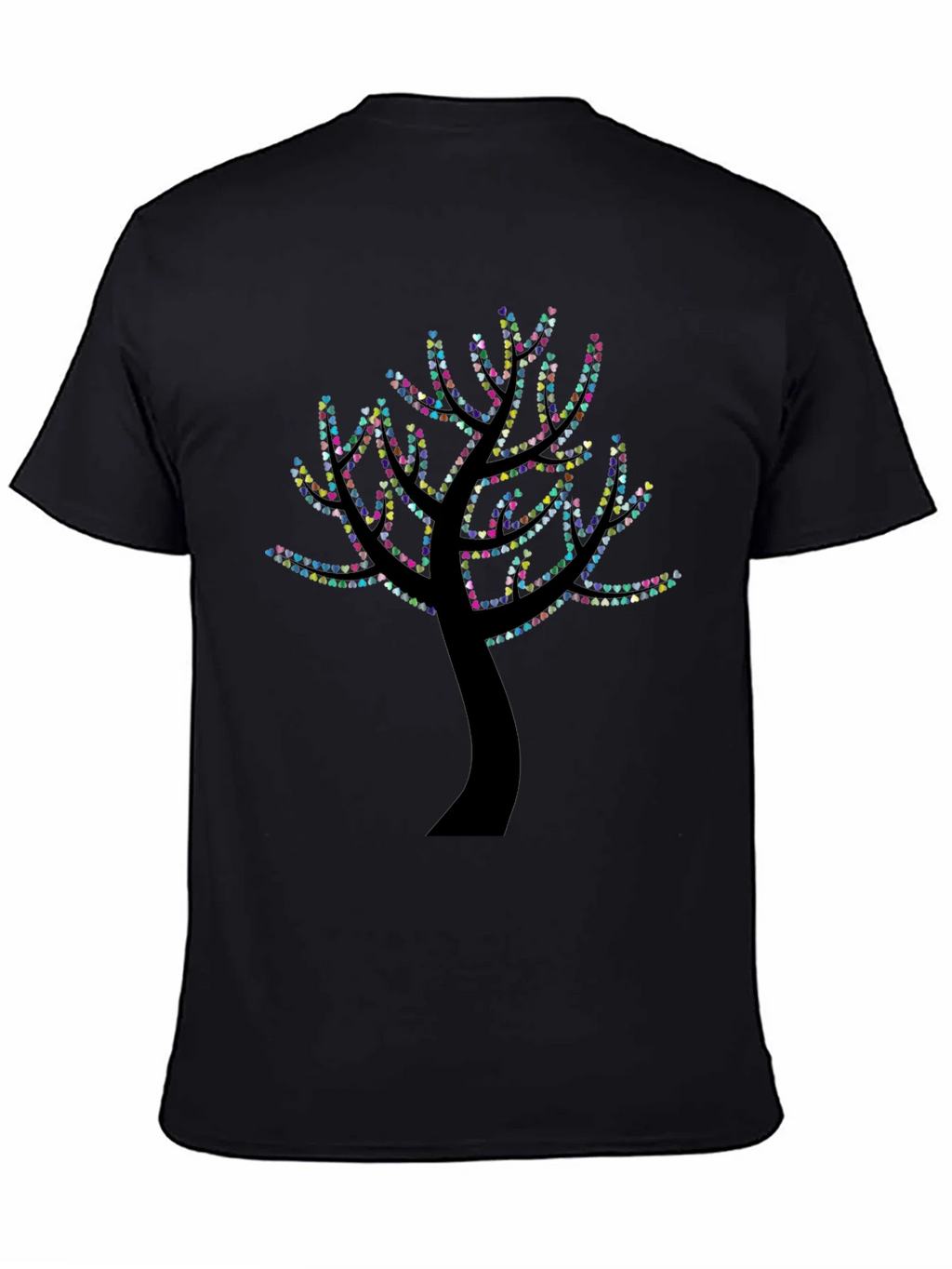 Heart Tree Graphic Black T-Shirt product image 4