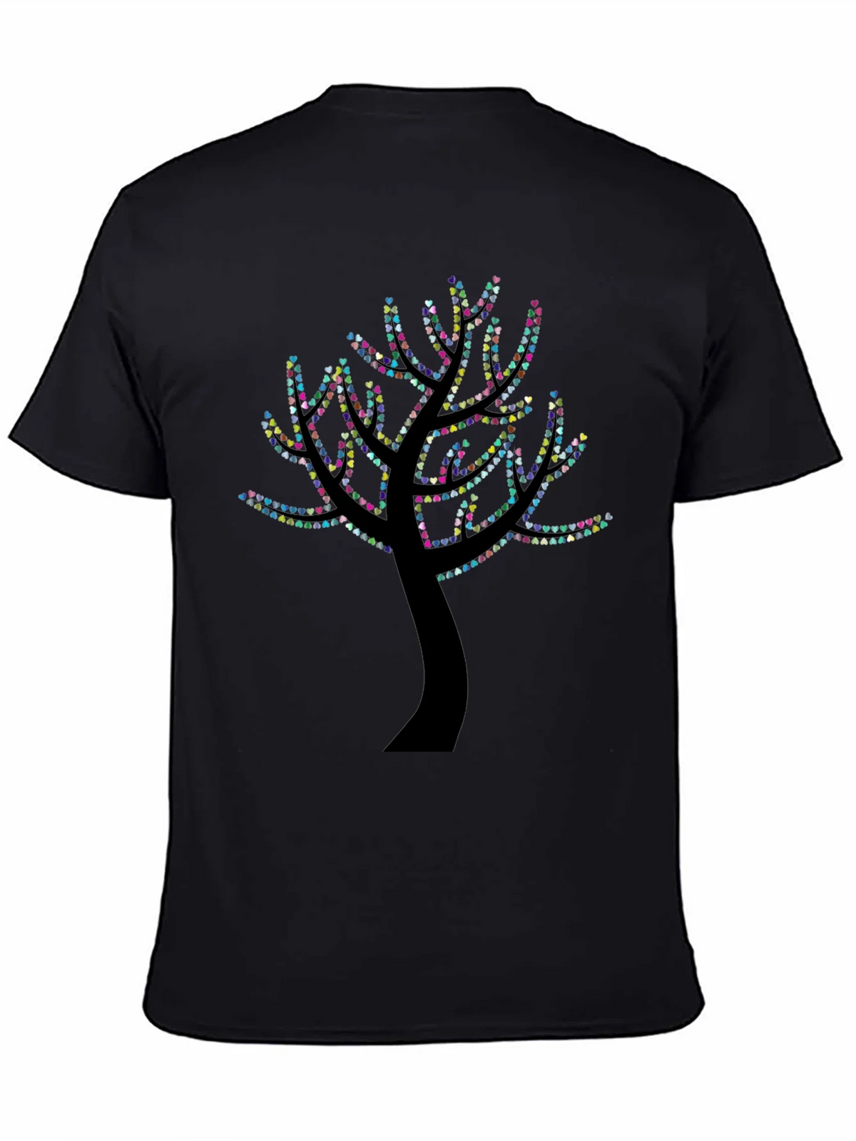 Heart Tree Graphic Black T-Shirt product image 4