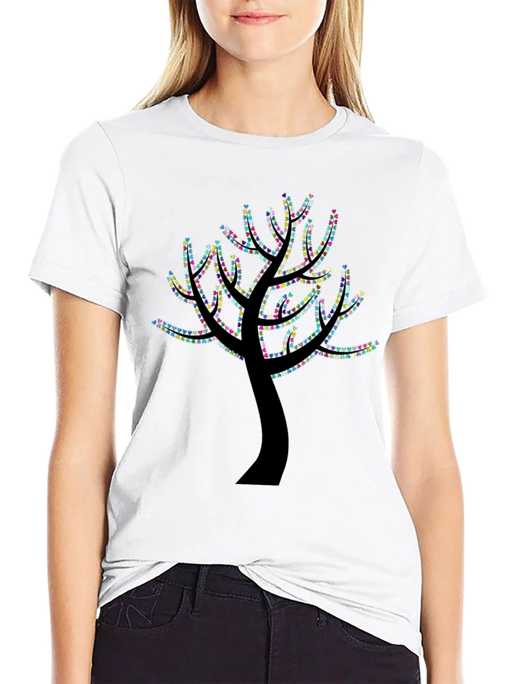 Heart Tree Graphic Black T-Shirt product image 8