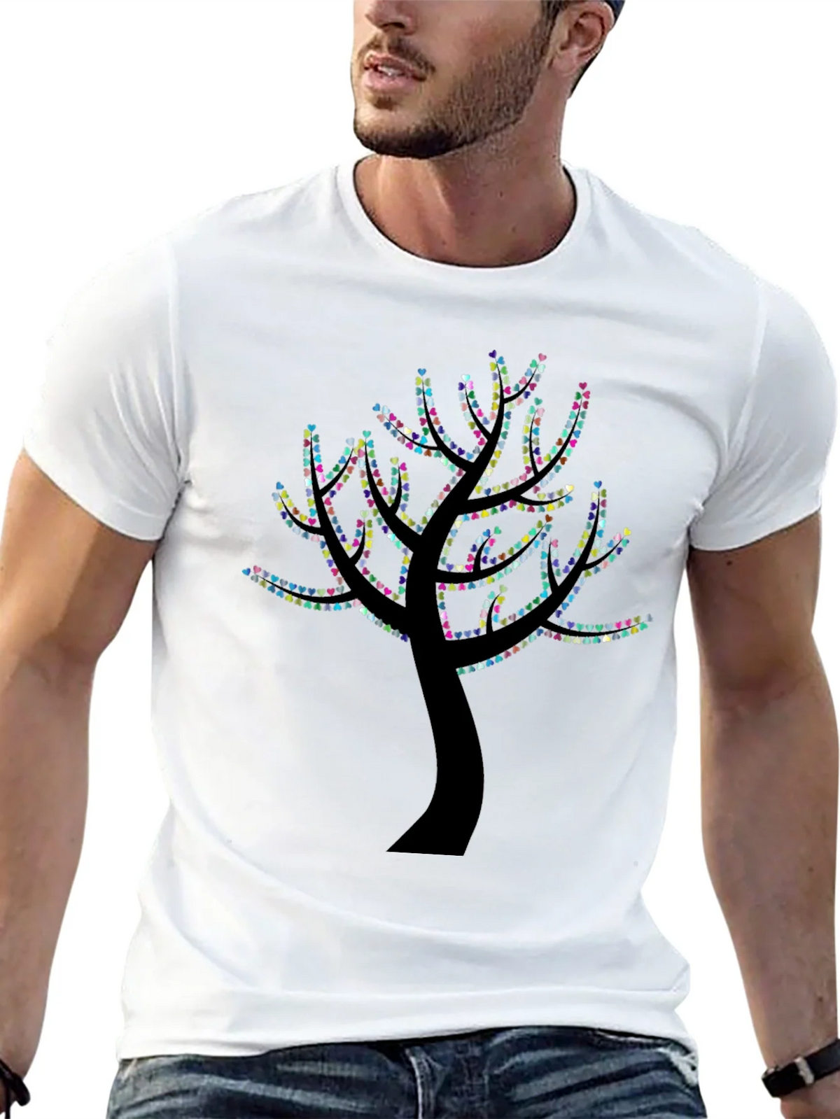 Heart Tree Graphic Black T-Shirt product image 12