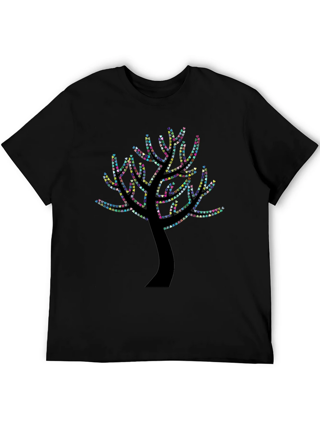 Heart Tree Graphic Black T-Shirt product image 5