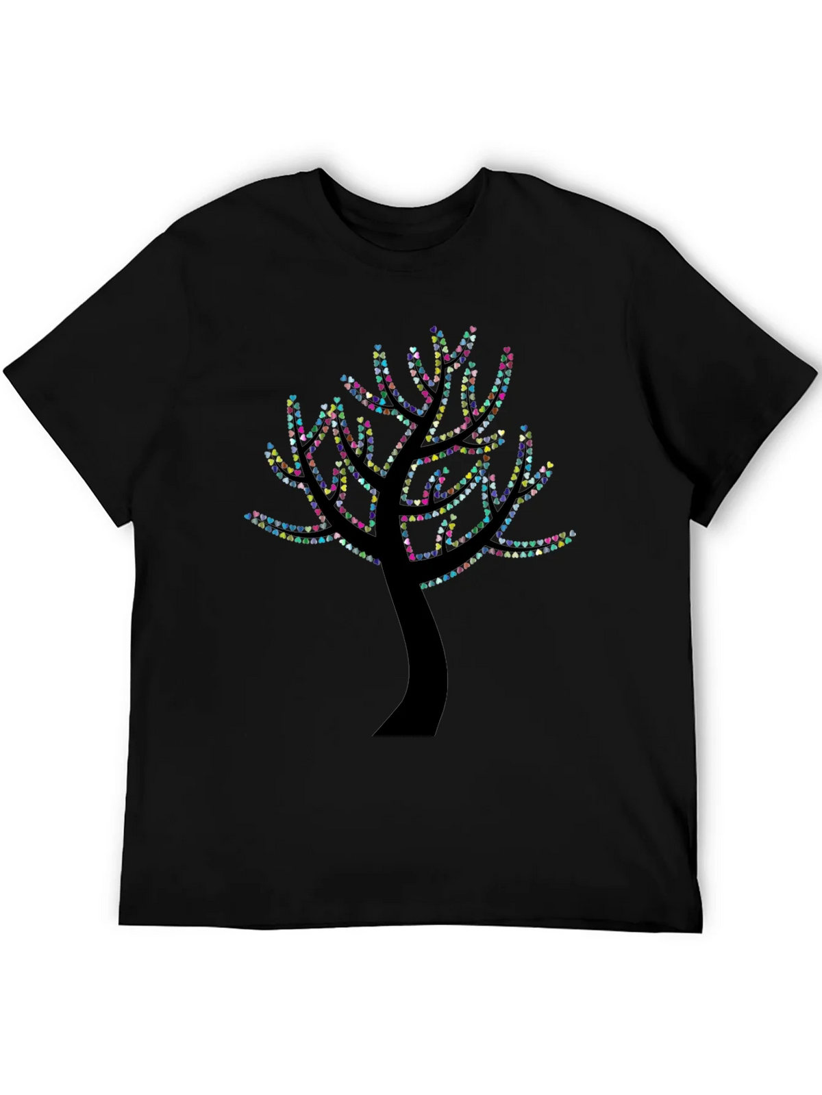 Heart Tree Graphic Black T-Shirt product image 5
