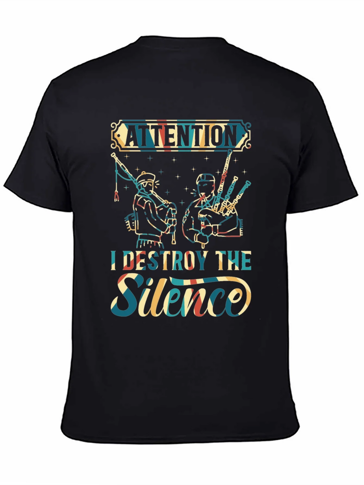 Attention I Destroy The Silence T-Shirt product image 4