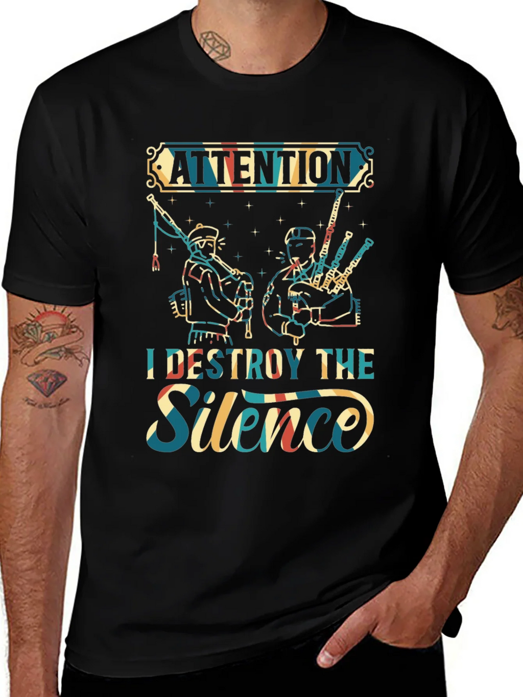 Attention I Destroy The Silence T-Shirt product image 1
