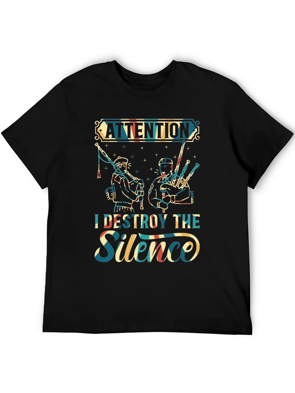 Attention I Destroy The Silence T-Shirt product image 5