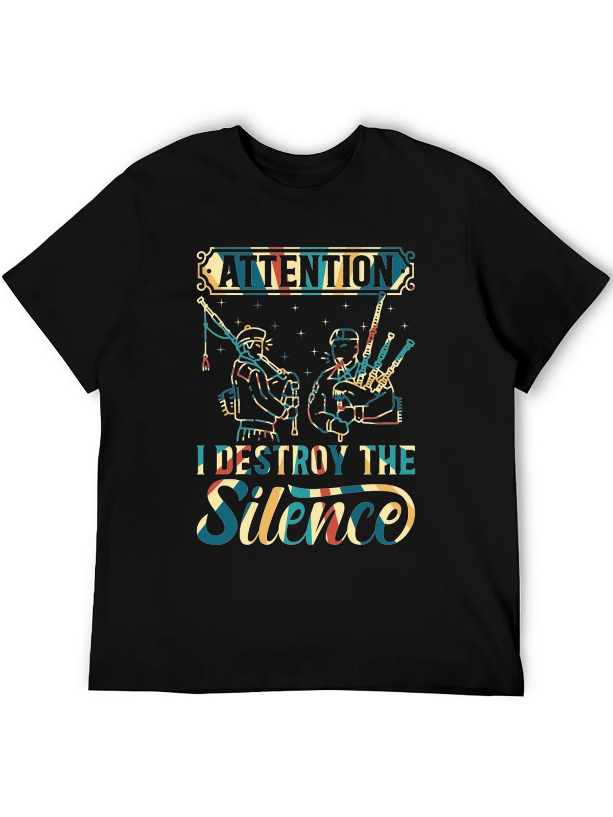 Attention I Destroy The Silence T-Shirt product image 5