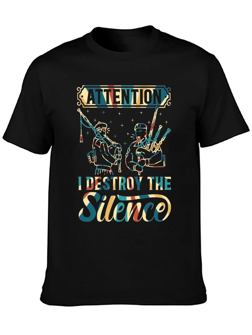 Attention I Destroy The Silence T-Shirt product image 3