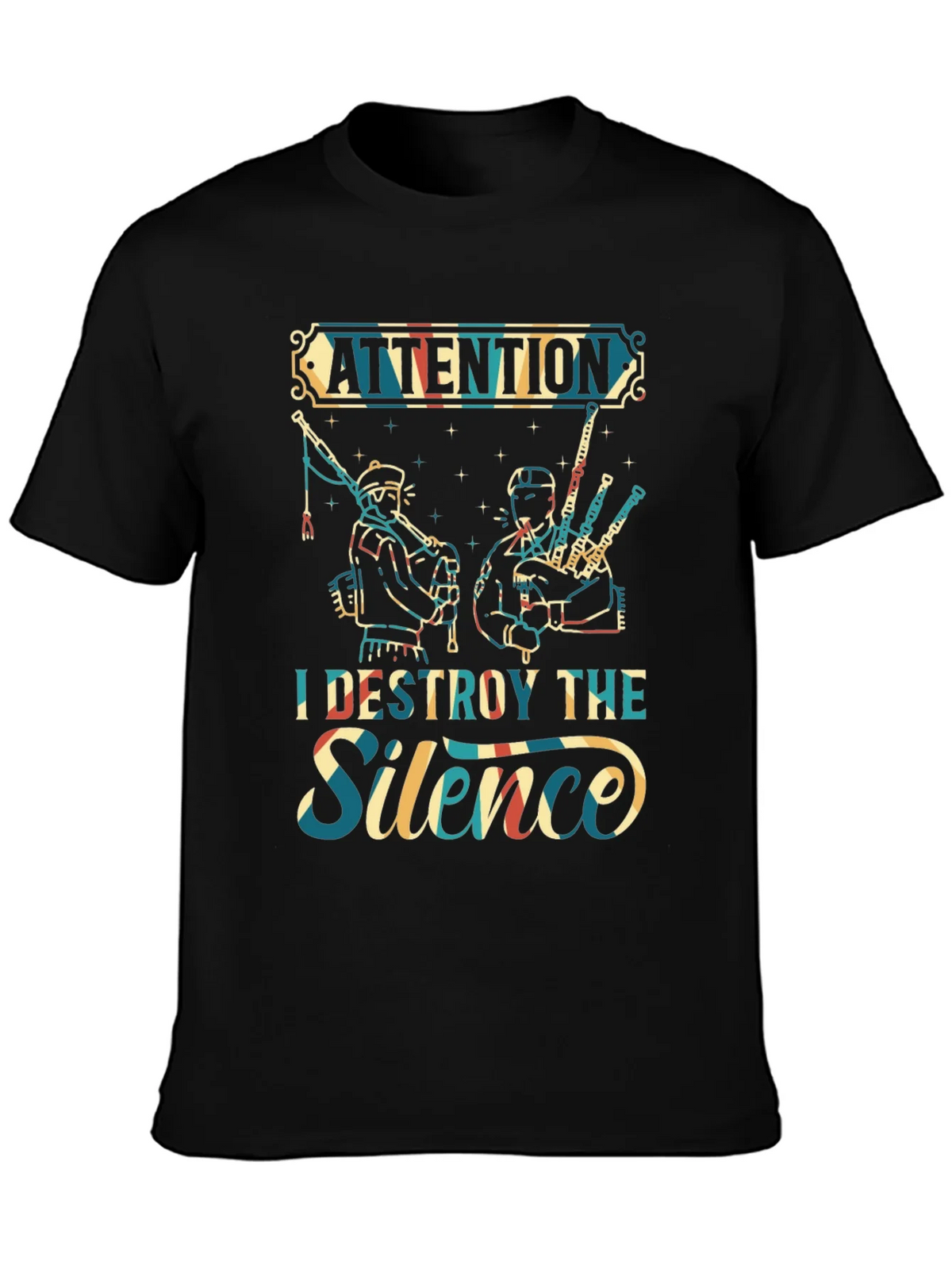 Attention I Destroy The Silence T-Shirt product image 3