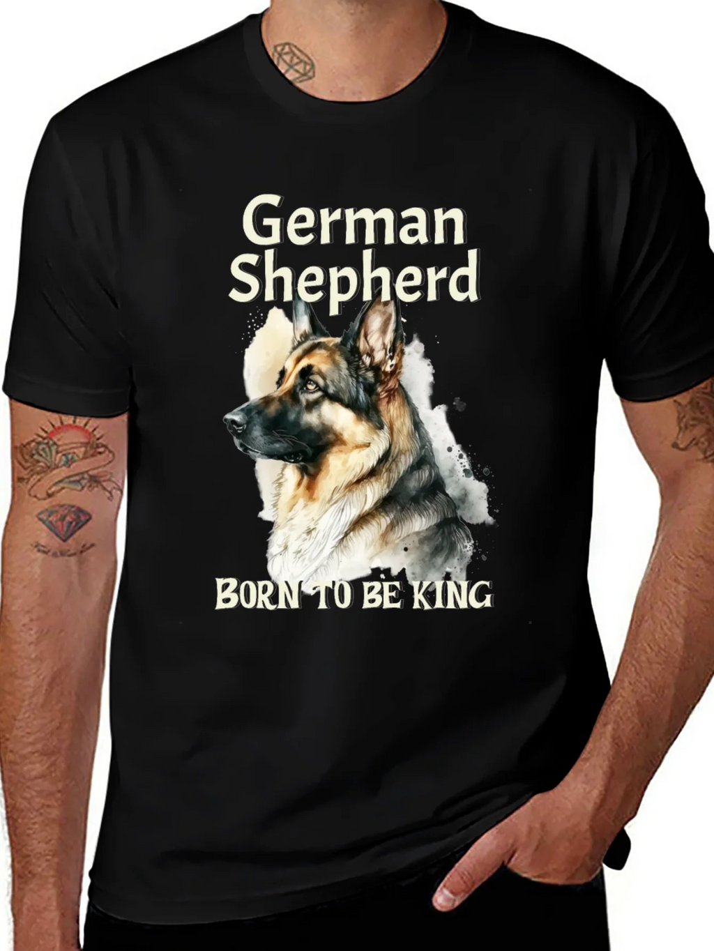 German Shepherd Born To Be King T-Shirt product image 1