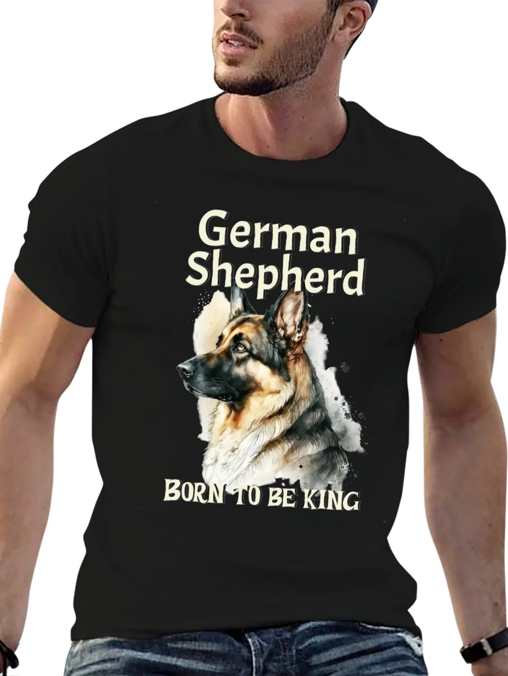 German Shepherd Born To Be King T-Shirt product image 5