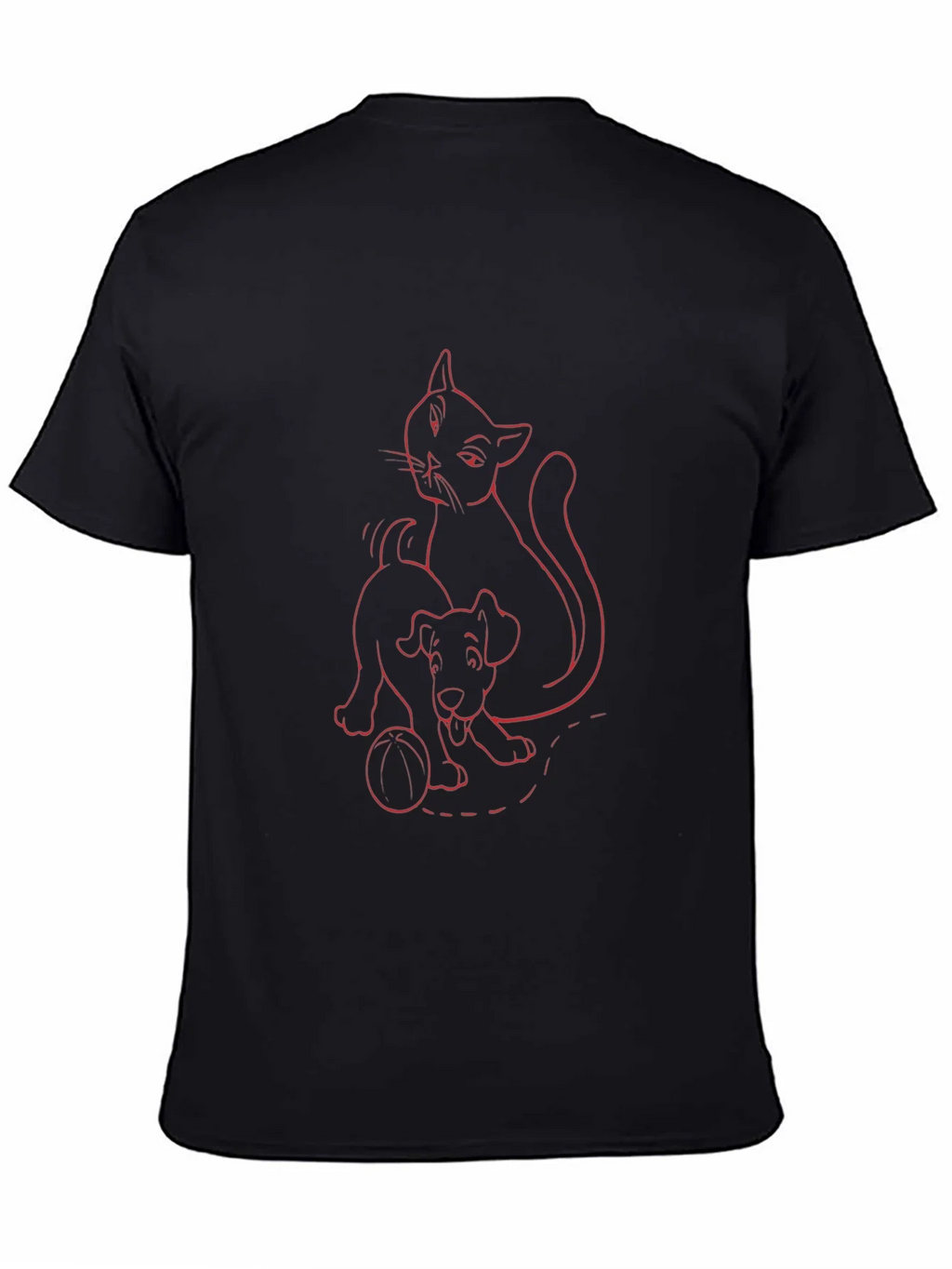Cat & Dog T-Shirt - Playful Graphic Tee product image 4