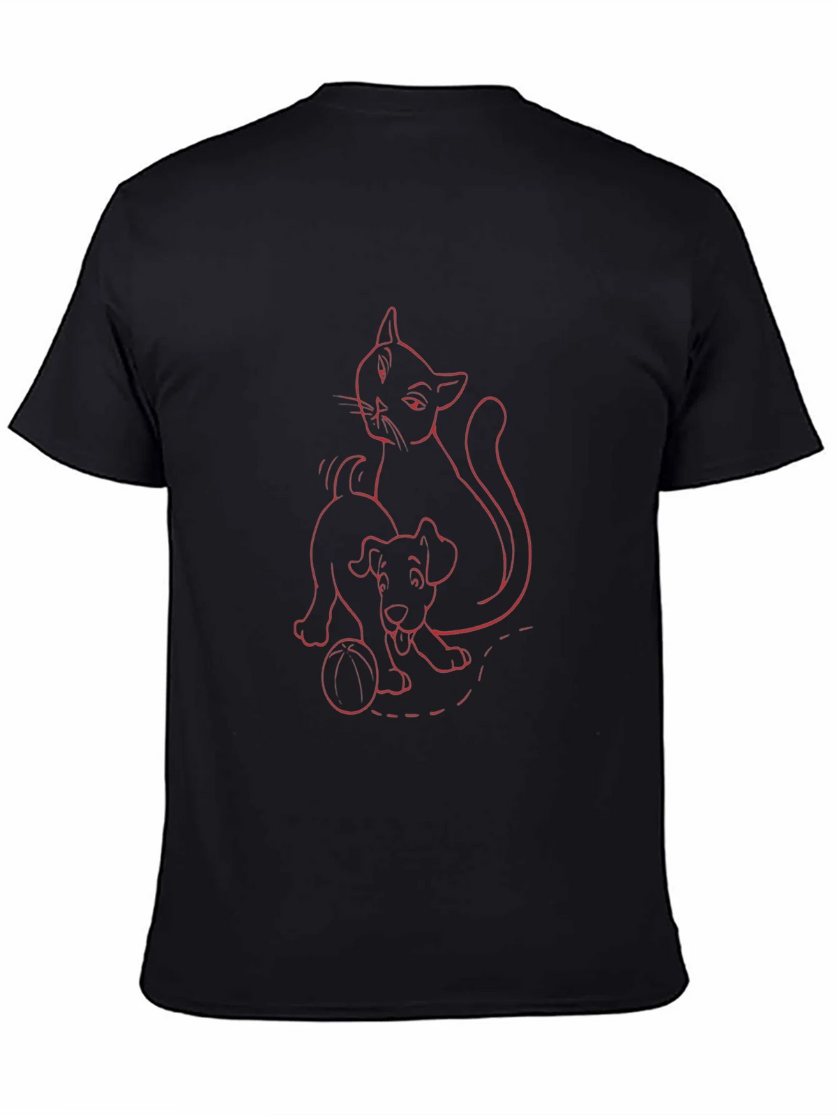 Cat & Dog T-Shirt - Playful Graphic Tee product image 4