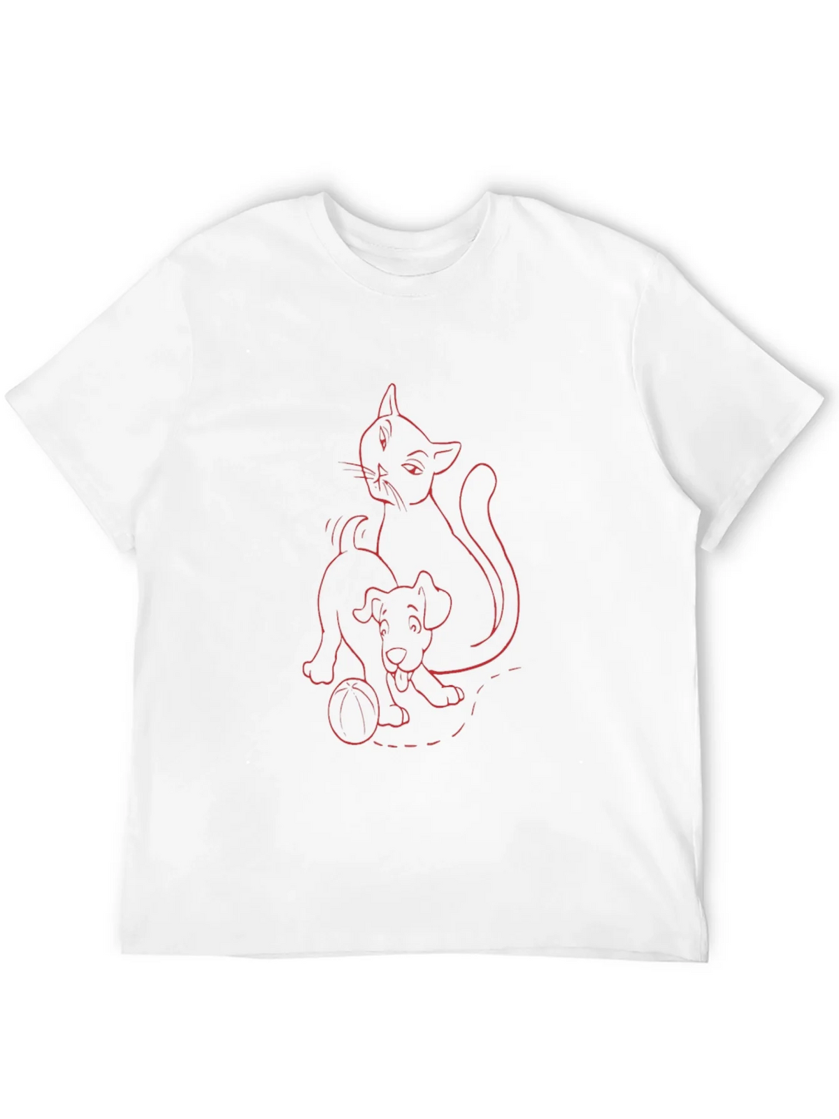 Cat & Dog T-Shirt - Playful Graphic Tee product image 11