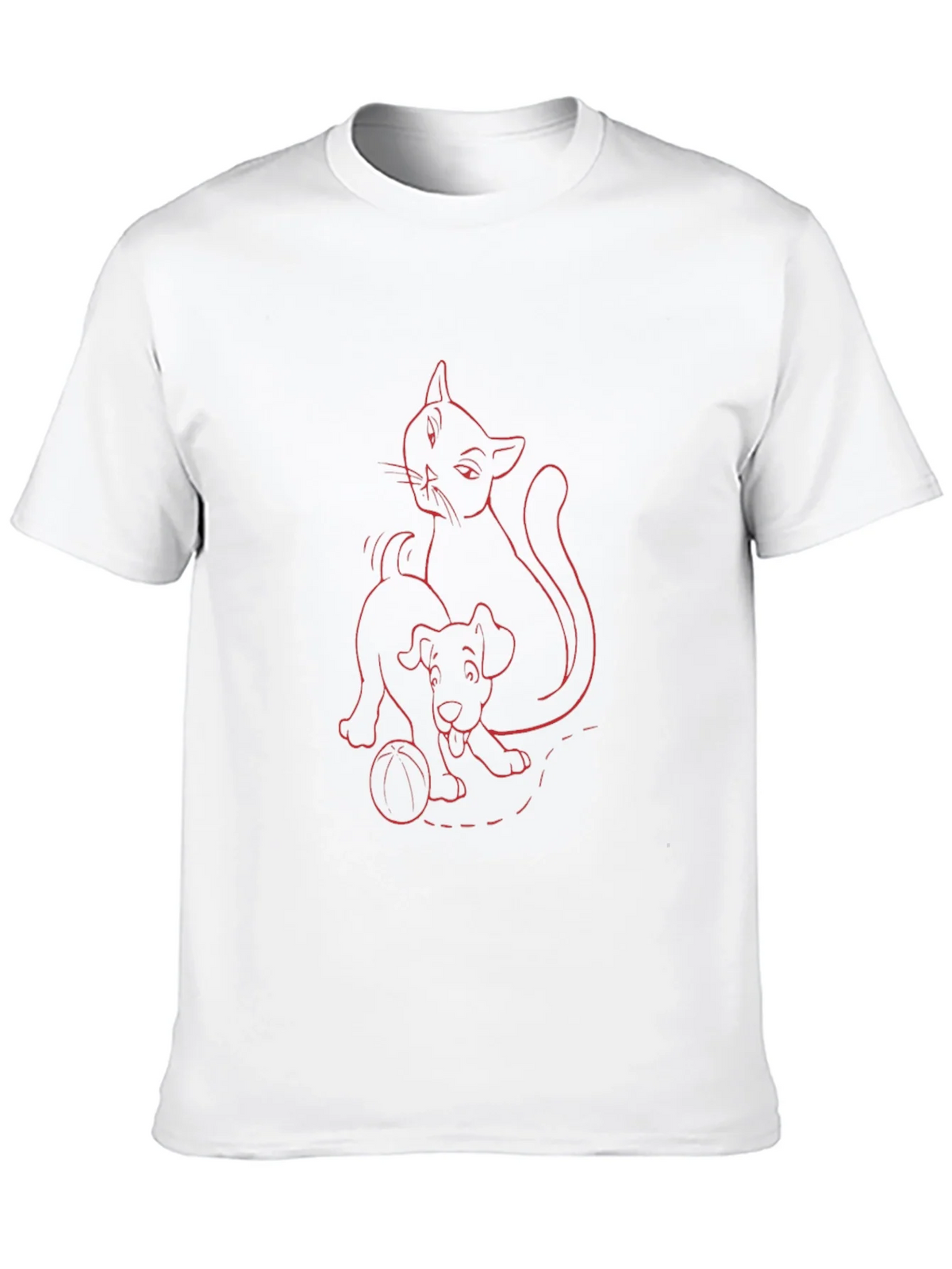 Cat & Dog T-Shirt - Playful Graphic Tee product image 9