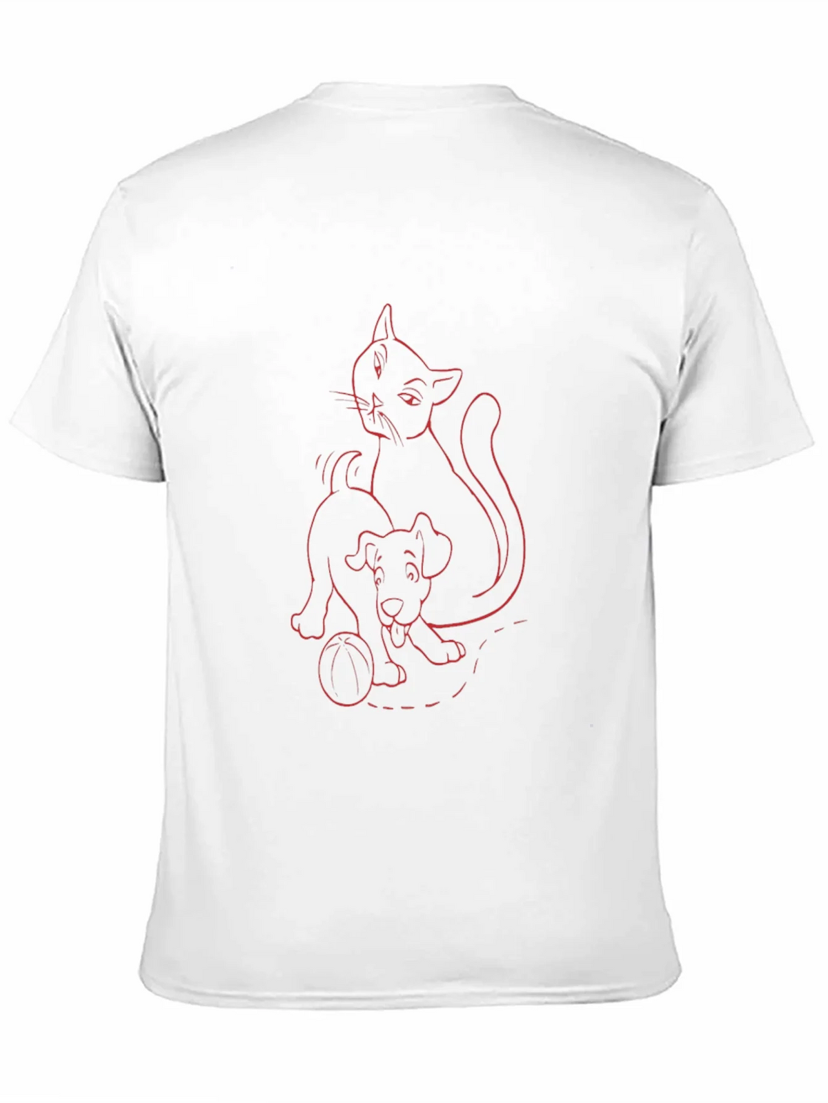 Cat & Dog T-Shirt - Playful Graphic Tee product image 10