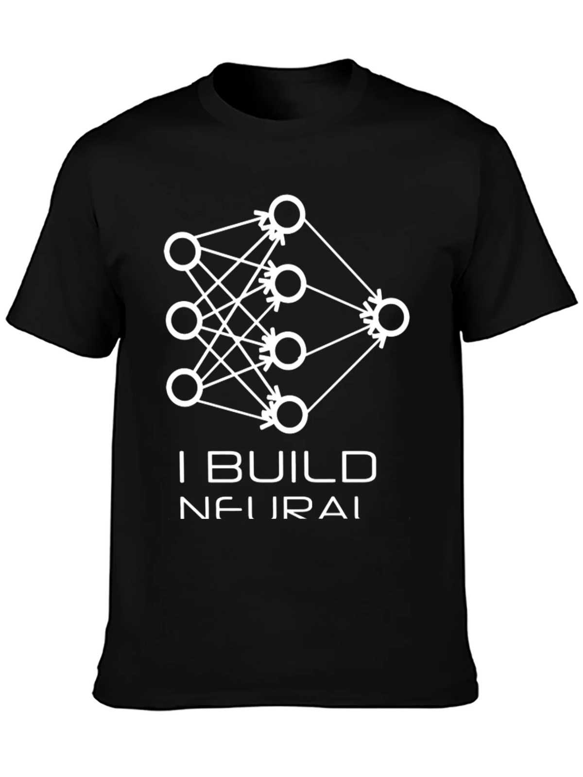 I Build Neural Networks T-Shirt - Black Graphic Tee product image 3