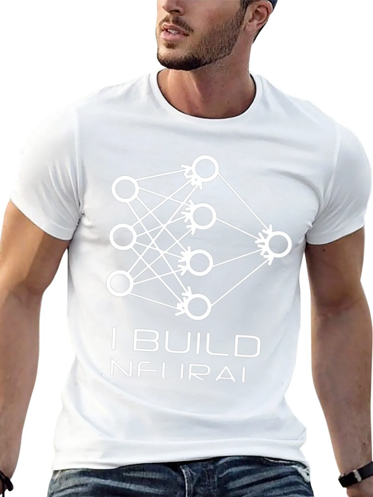 I Build Neural Networks T-Shirt - Black Graphic Tee product image 12