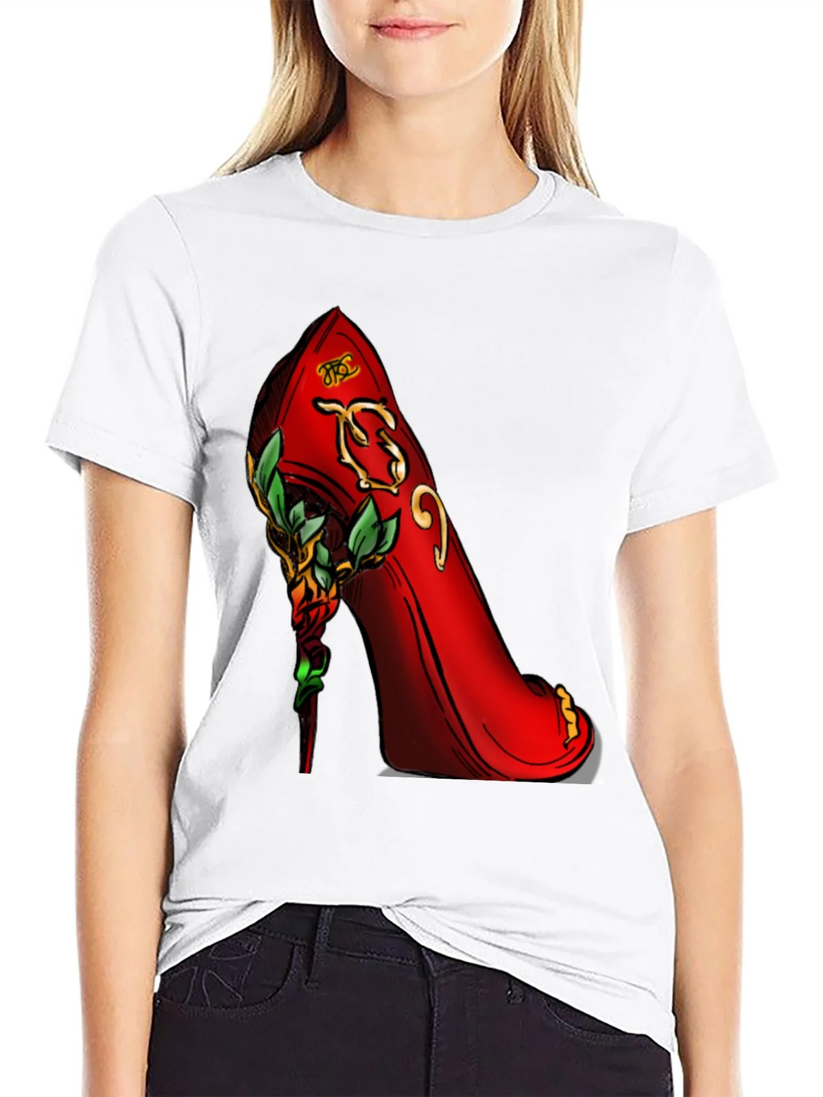 Red High Heel Graphic T-Shirt product image 8