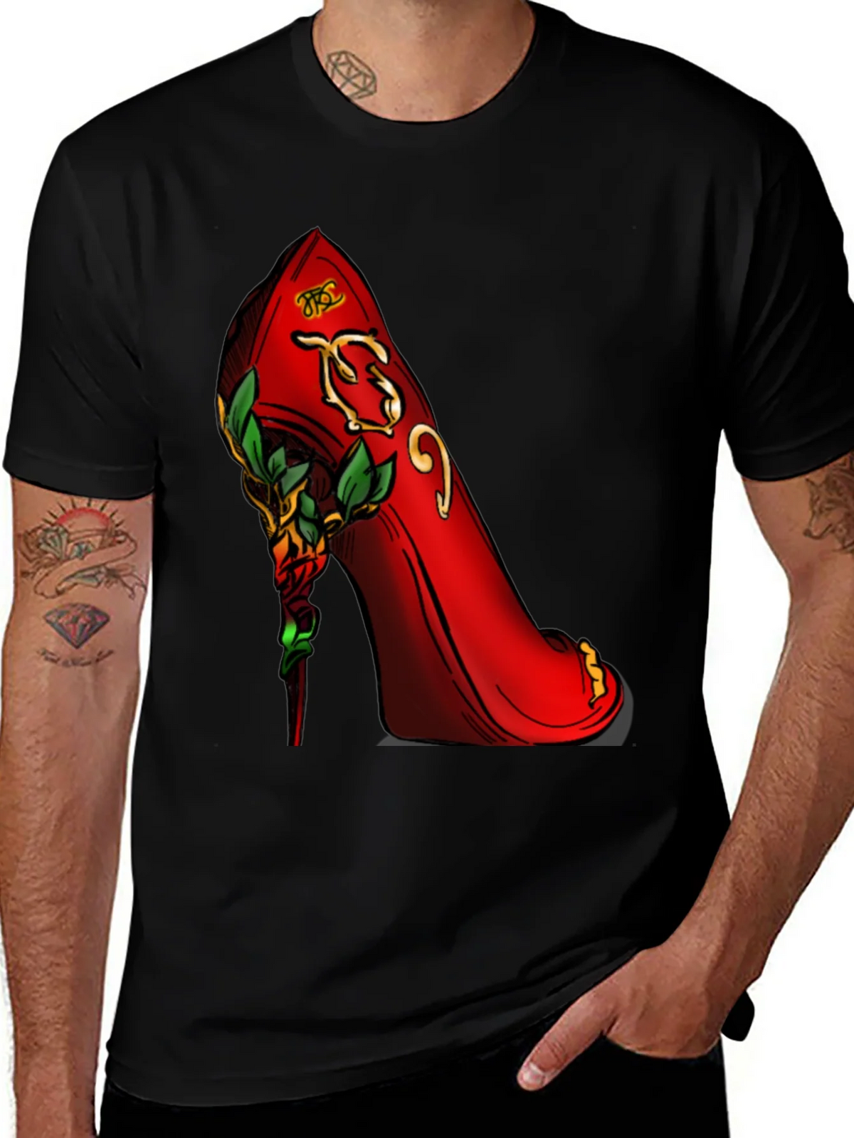 Red High Heel Graphic T-Shirt product image 1