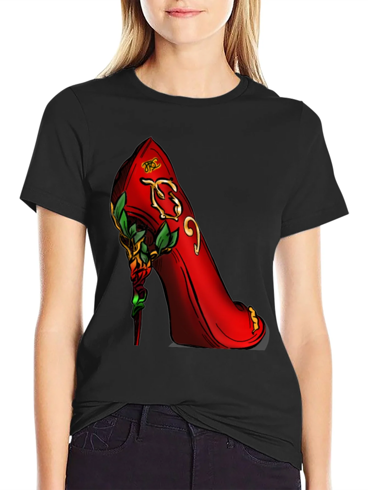 Red High Heel Graphic T-Shirt product image 2