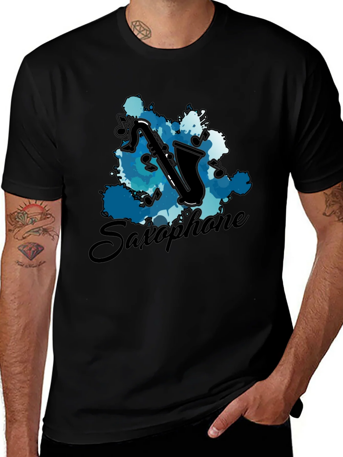 Saxophone Music T-Shirt - Artistic Instrument Tee product image 1