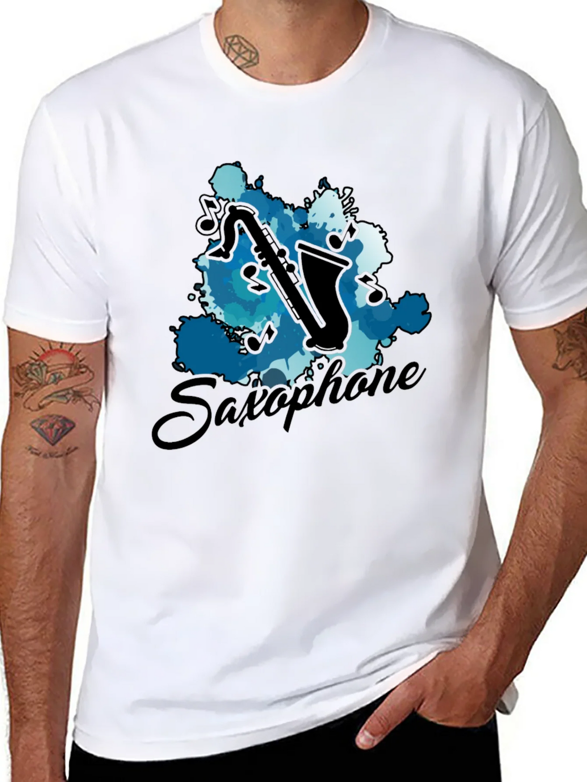 Saxophone Music T-Shirt - Artistic Instrument Tee product image 7
