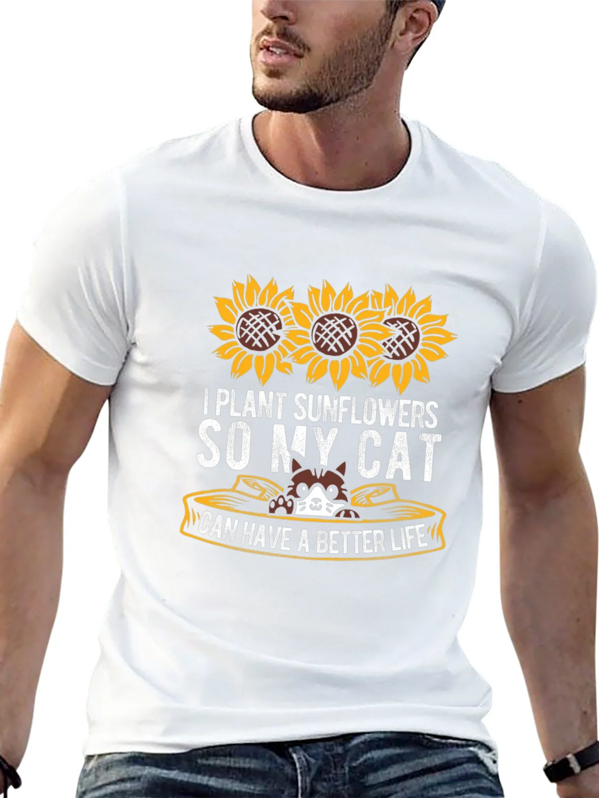 I Plant Sunflowers So My Cat Can Have a Better Life T-Shirt product image 11
