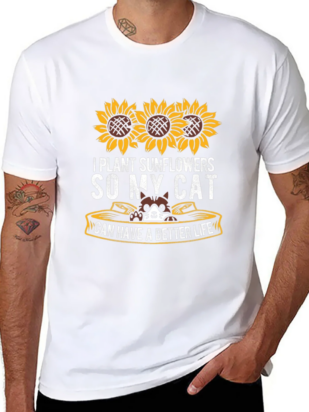I Plant Sunflowers So My Cat Can Have a Better Life T-Shirt product image 7