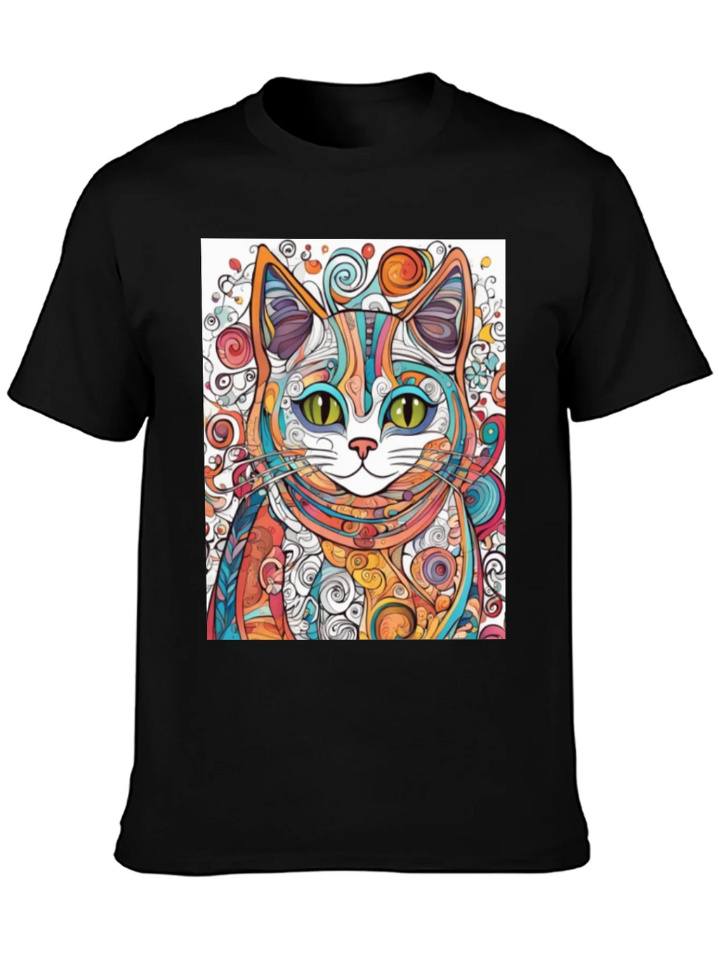 Colorful Abstract Cat T-Shirt product image 3