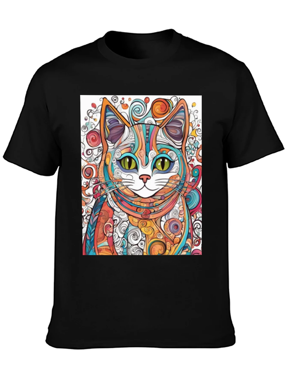 Colorful Abstract Cat T-Shirt product image 3