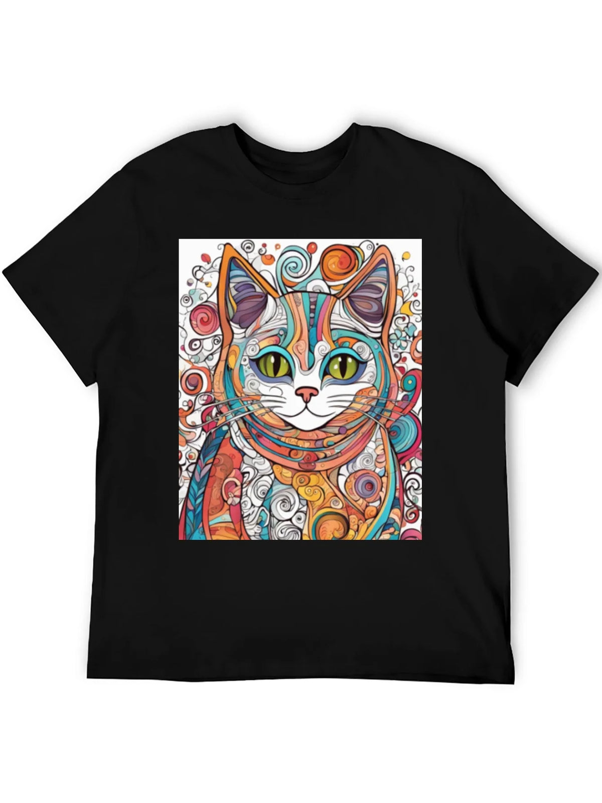 Colorful Abstract Cat T-Shirt product image 5