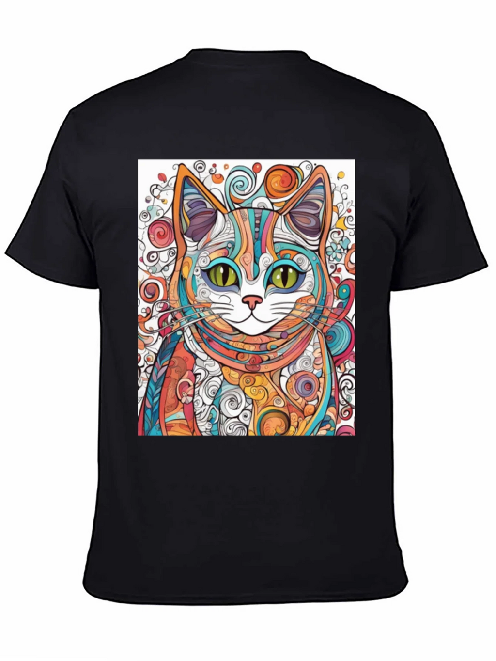 Colorful Abstract Cat T-Shirt product image 4