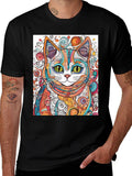 Colorful Abstract Cat T-Shirt product image 1