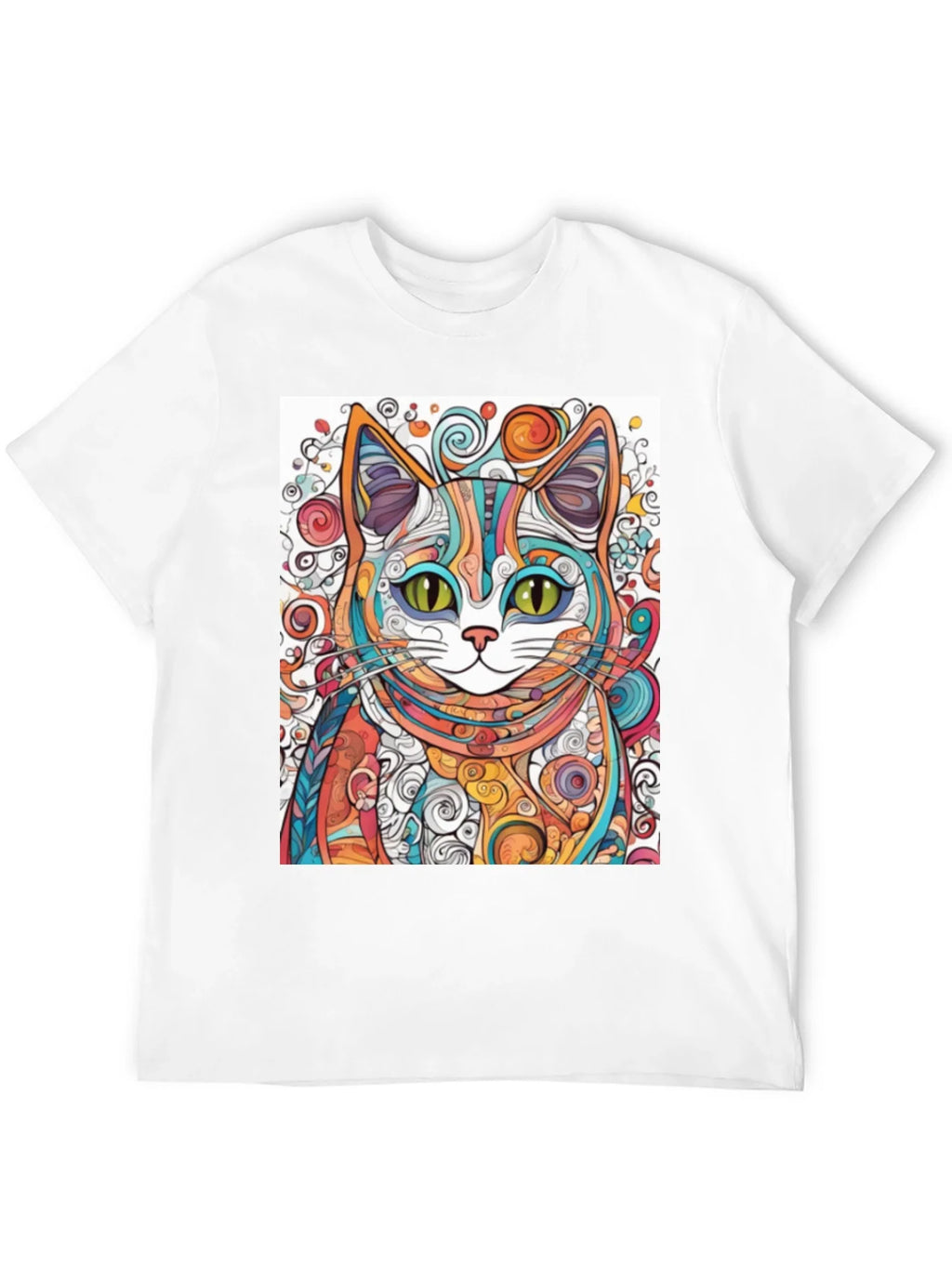 Colorful Abstract Cat T-Shirt product image 11