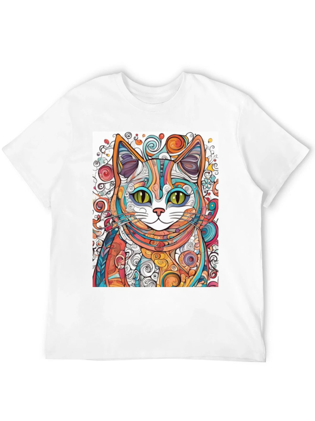 Colorful Abstract Cat T-Shirt product image 11