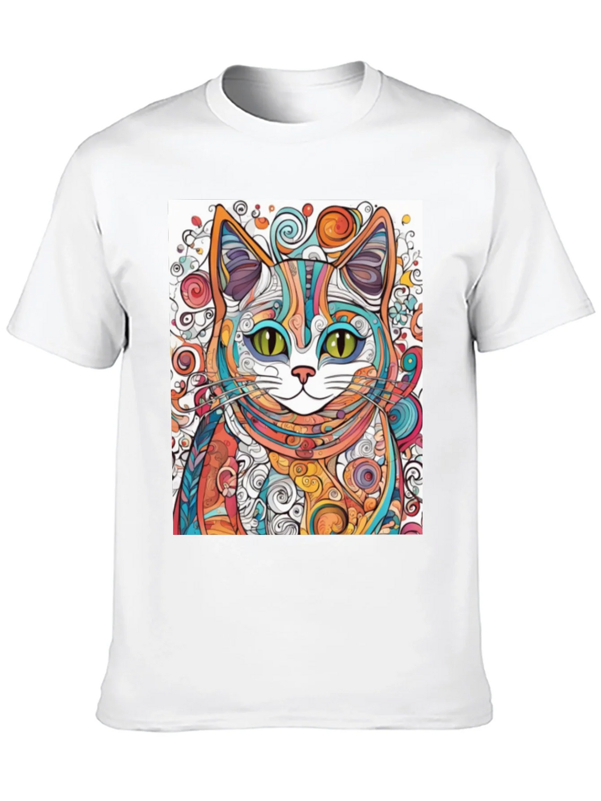 Colorful Abstract Cat T-Shirt product image 9