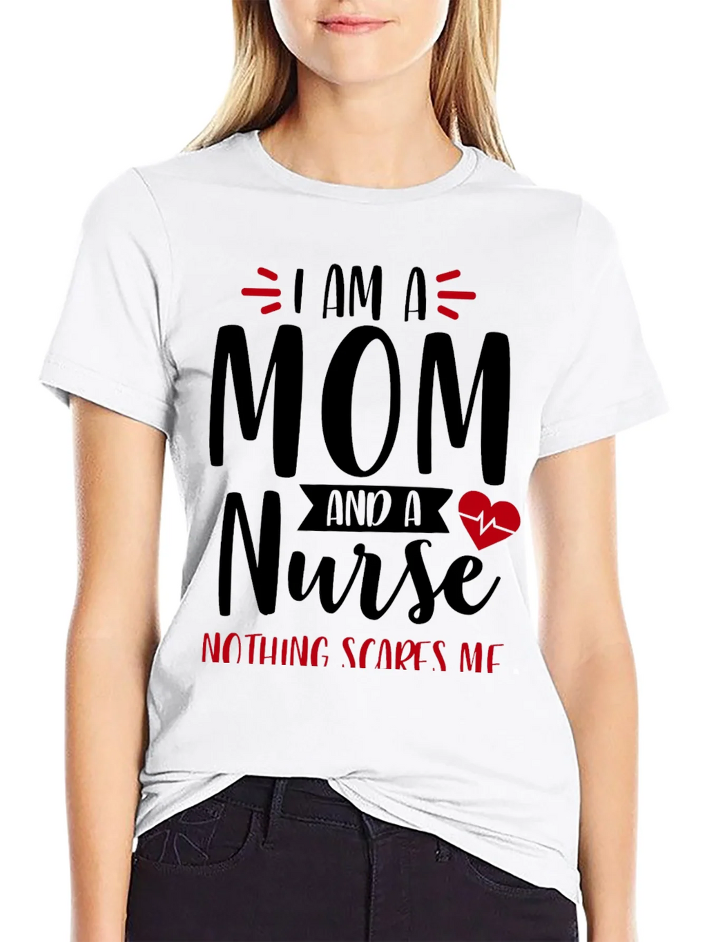 I Am A Mom and A Nurse T-Shirt product image 8