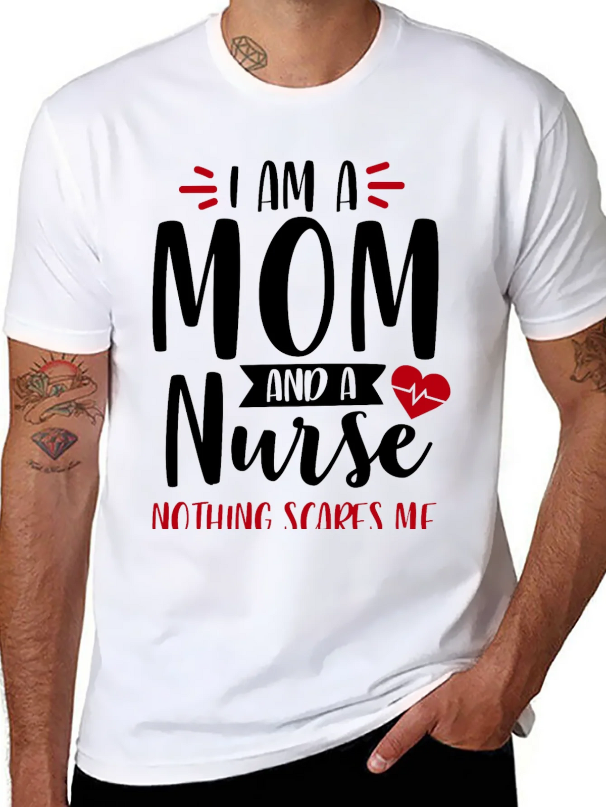 I Am A Mom and A Nurse T-Shirt product image 7
