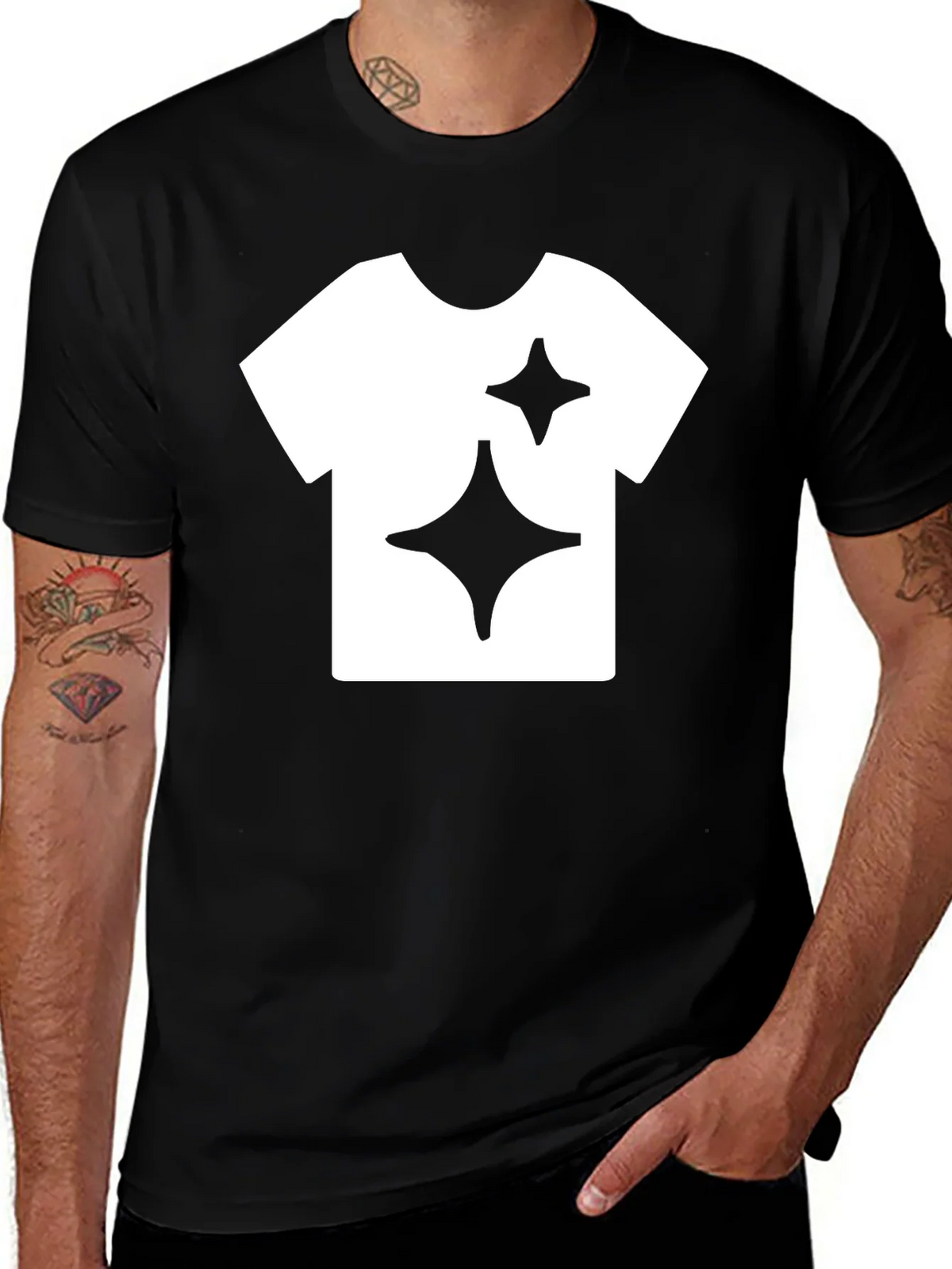 Stylish Black T-Shirt with Graphic Print product image 1